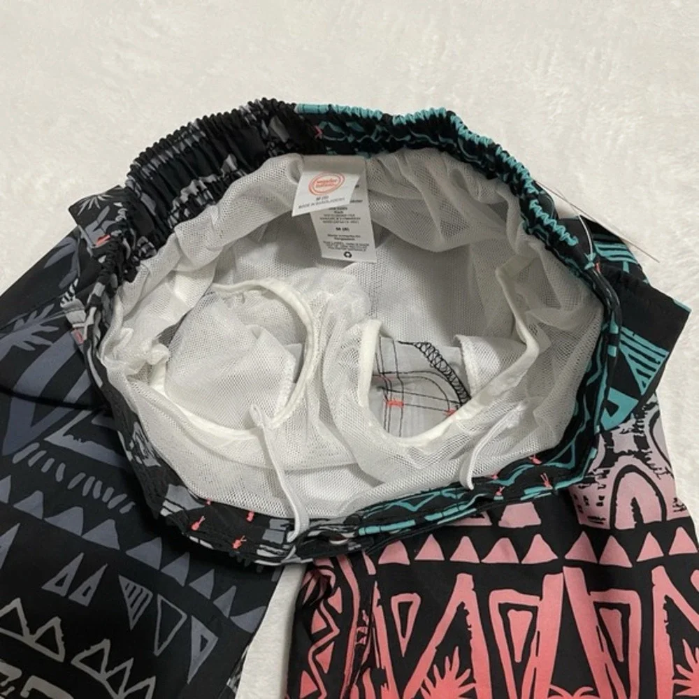 NEW Wonder Nation Shorts Swim Trunks Quick Dry Youth‎ Boys Medium 8 Fish Bone